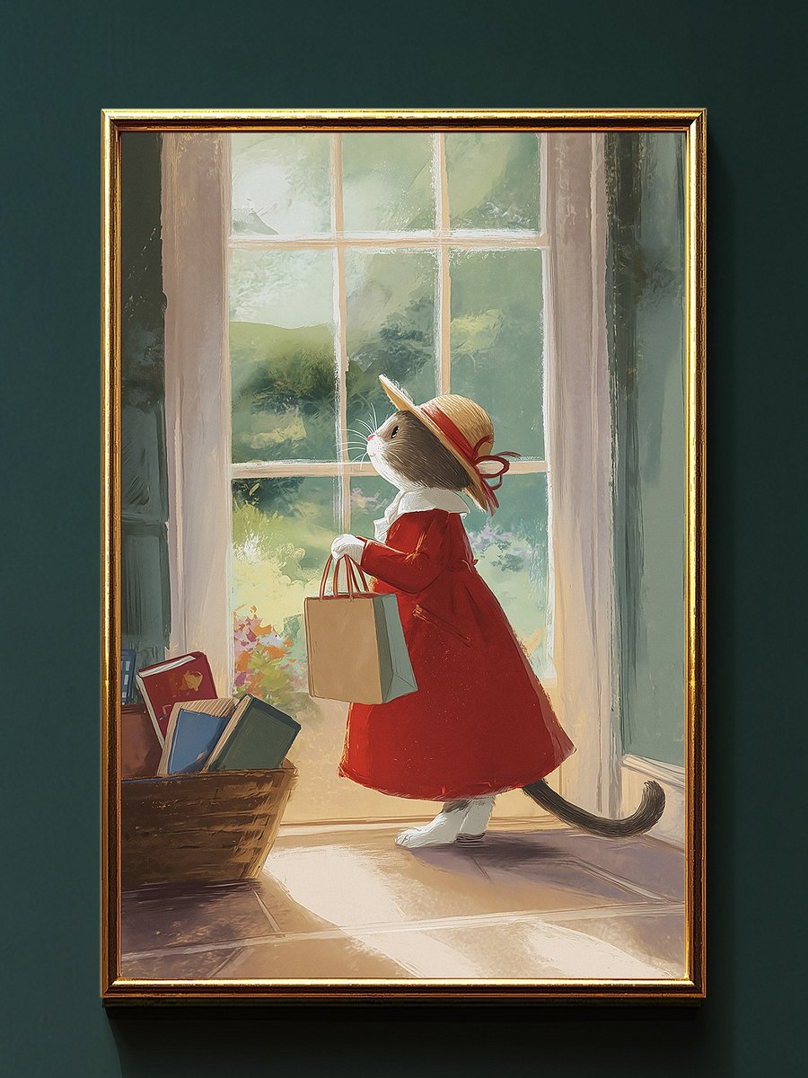 The Curious Cat Art Print product image (19)