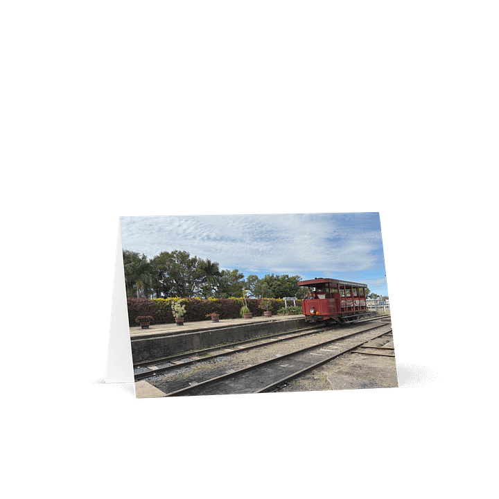 Archer Park Rail Museum Purrey Steam Tram Greeting Card product image (1)