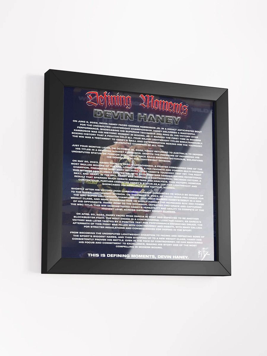 Defining Moments | Devin Haney Framed Poster II product image (3)