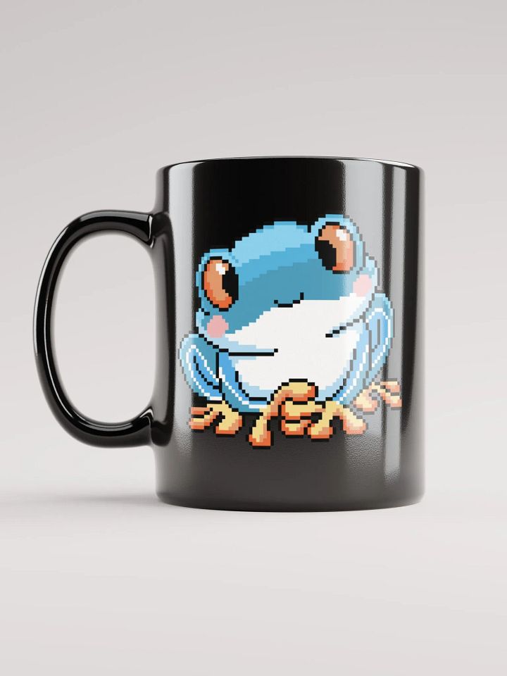 Light Blue Rip the Frog Black Glossy Mug product image (1)