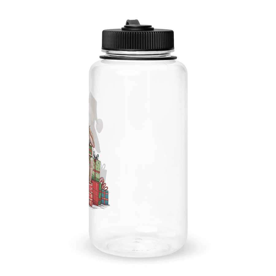 Santa Bunny Wide Mouth Plastic Water Bottle product image (3)