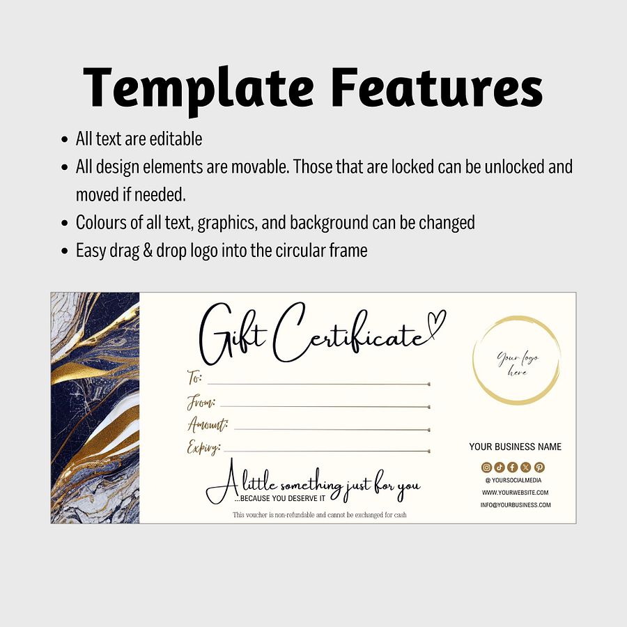 Aurelia - Gift Certificate Template product image (7)