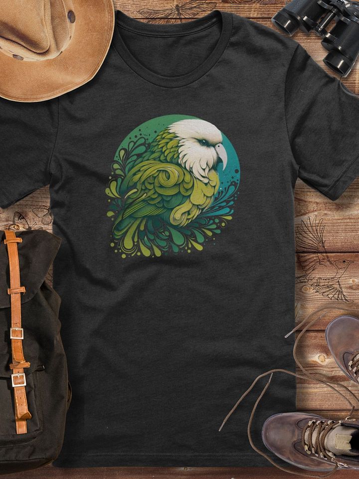Kākāpō Bird T-Shirt, New Zealand Endangered Bird Tee, Artistic Wildlife Designed Gift, Nature Conservation T-shirt product image (1)