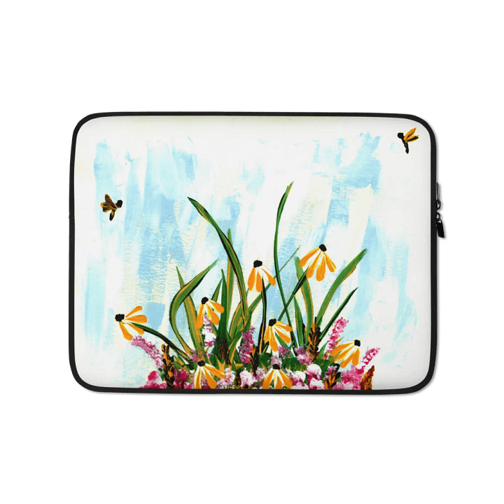 Dragonflies & Blooms Laptop Sleeve product image (1)