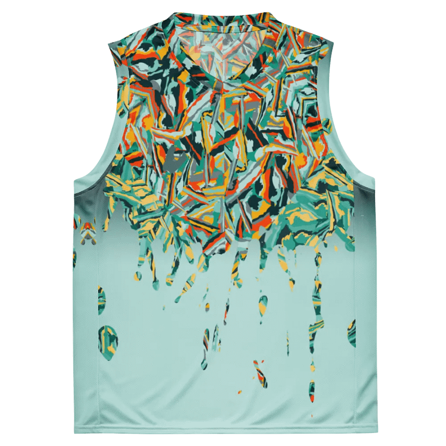Colorful Destruction | Recycled Unisex Basketball Jersey product image (6)