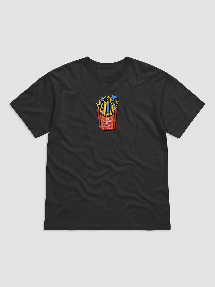 Art Supplies and Extra Fries Embroidered T-Shirt product image (1)