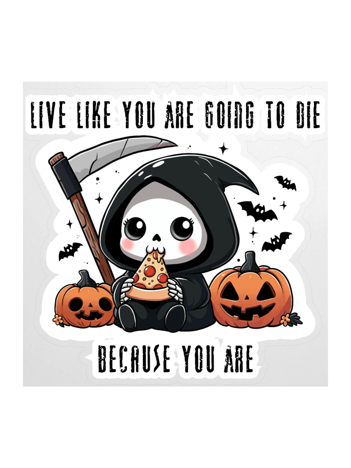 Grim Pizza Party Kiss-Cut Stickers - With Words product image (3)