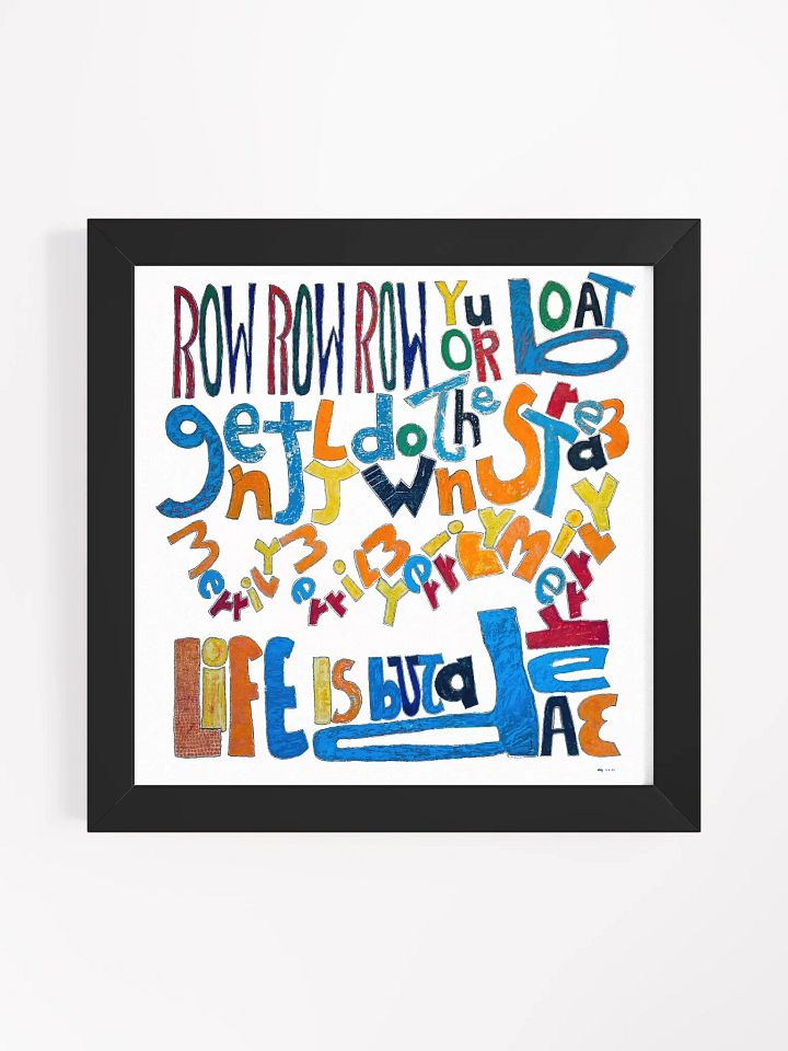 Row Row Row Your Boat Print Framed - Transparent product image (1)