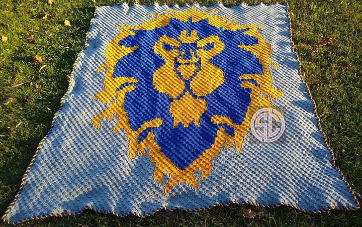 WoW inspired Alliance Afghan 🐑 product image (1)