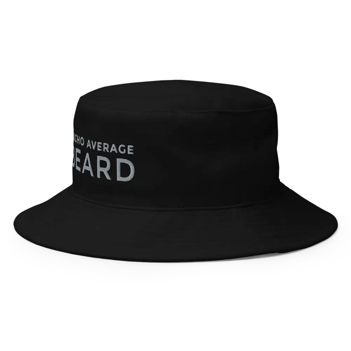 Nacho Average Beard Black Bucket Hat (Grey Embroidery) product image (2)