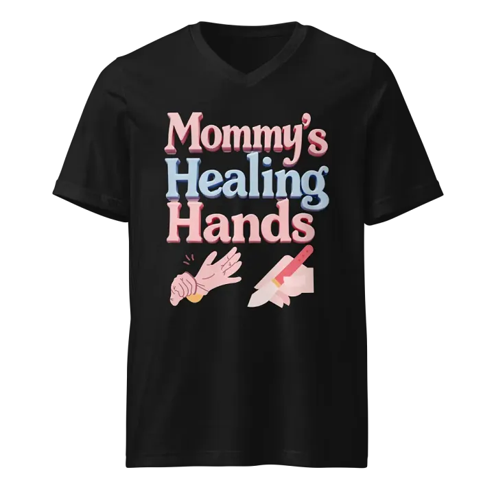 Mommy's Healing Hands V-Neck Tee product image (1)