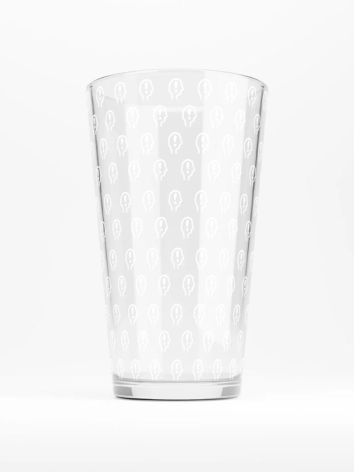 exclaiming mentally (repeating white design) pint glass product image (1)