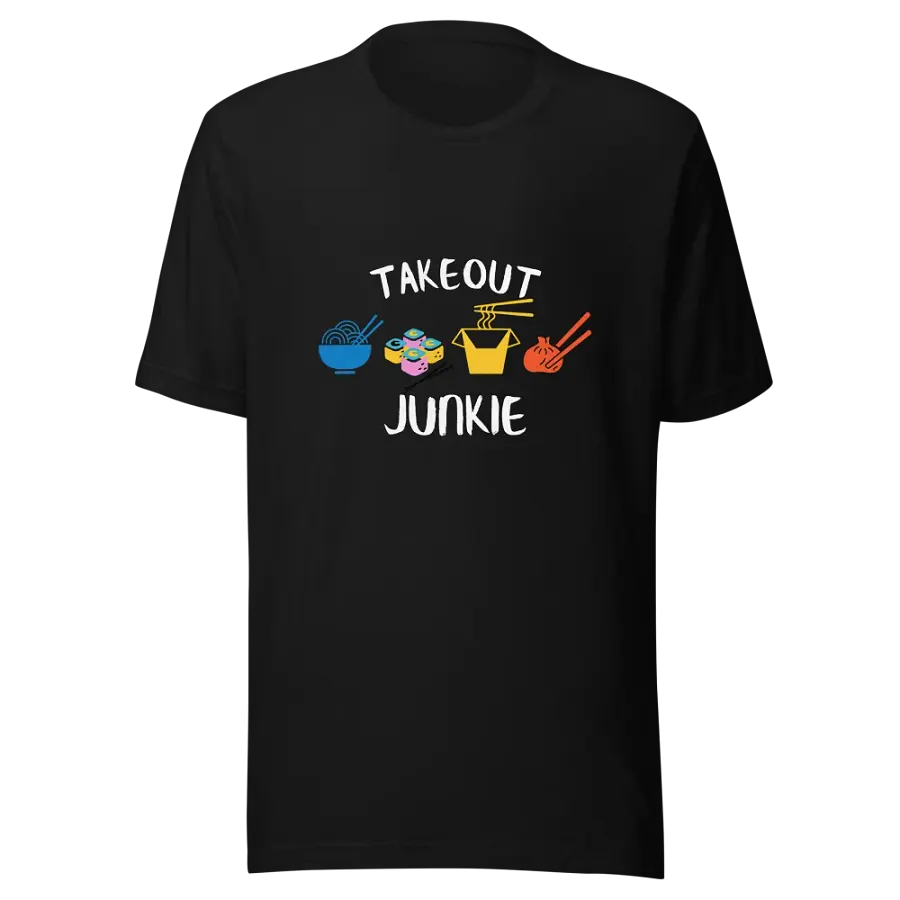 Take Out Junkie - Asian Food Lover - Bella Canvas 3001 Unisex Staple T-Shirt - Dark Colors product image (2)