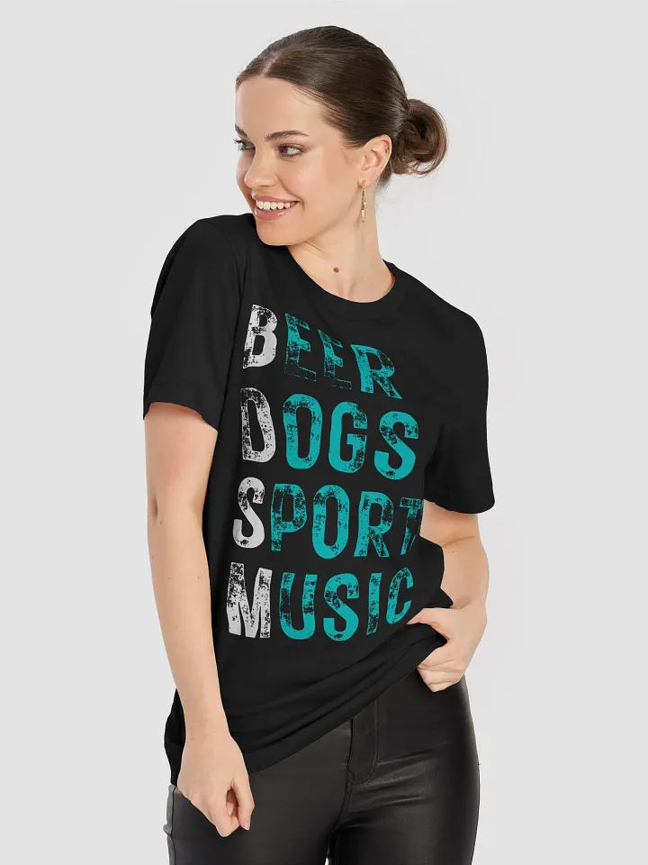 Beer Dogs Sports Music T-Shirt - Funny Teal BDSM Gift Tee product image (2)
