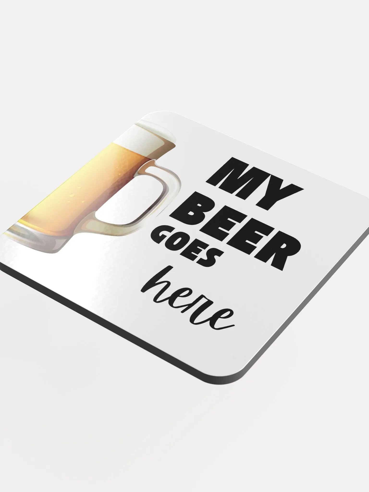 My Beer Goes Here Cork Coaster product image (4)