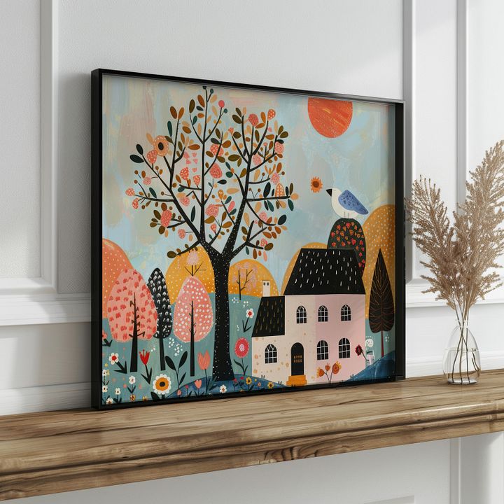 Cottagecore Scenery Whimsical Wall Art Print product image (2)