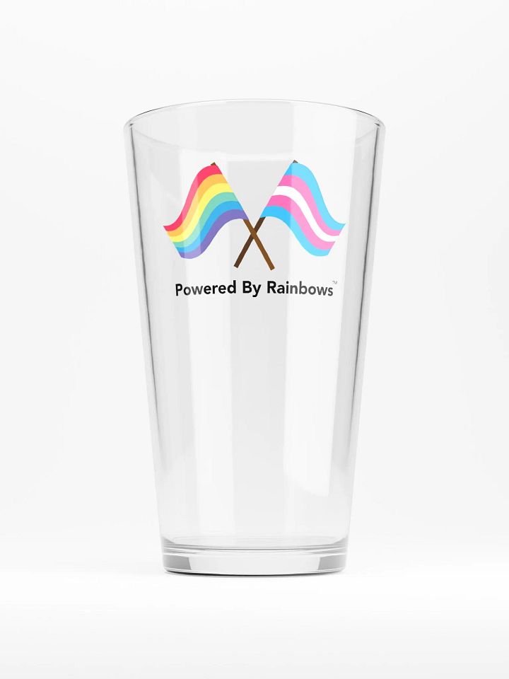 Powered By Rainbows Pint Glass product image (1)