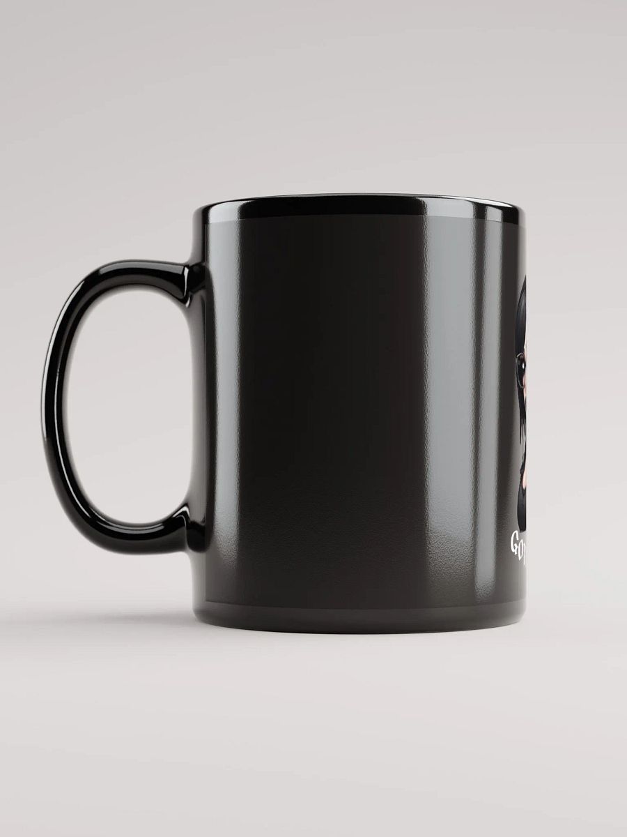 black glosssy logo mug product image (6)