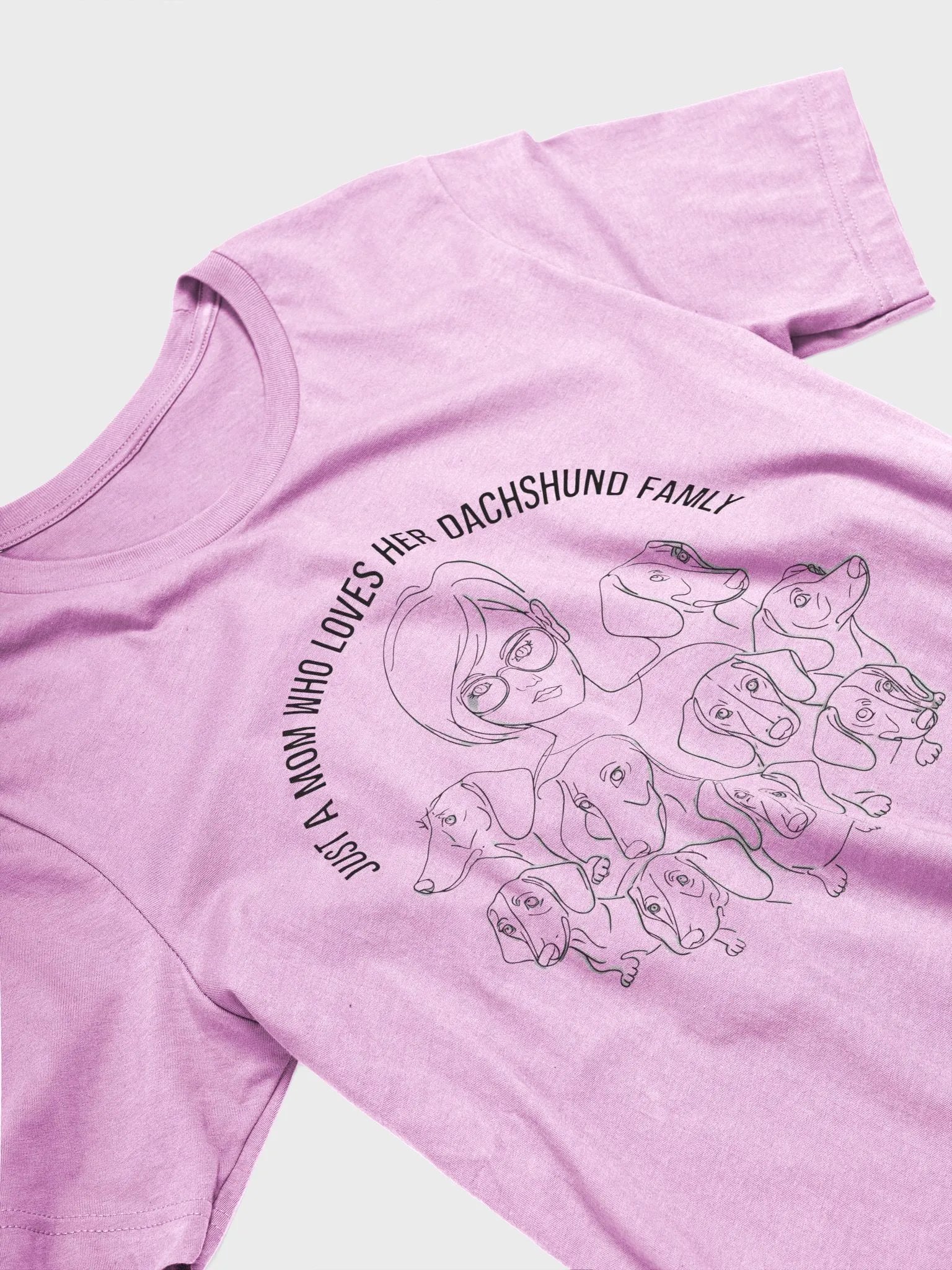 Just a Mom Who Loves Her Dachshund Family T-Shirt product image (3)