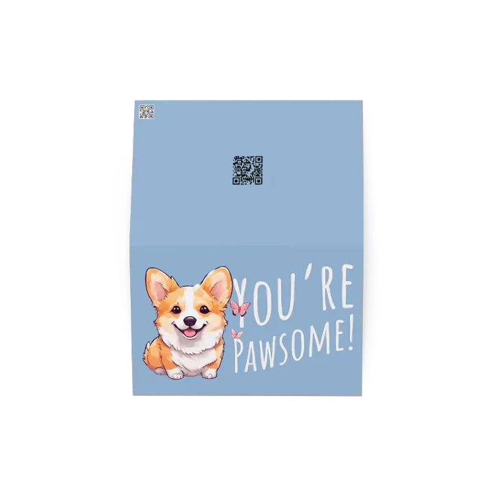 Pawsitively 'You're Pawsome' Corgi Greeting Card product image (4)