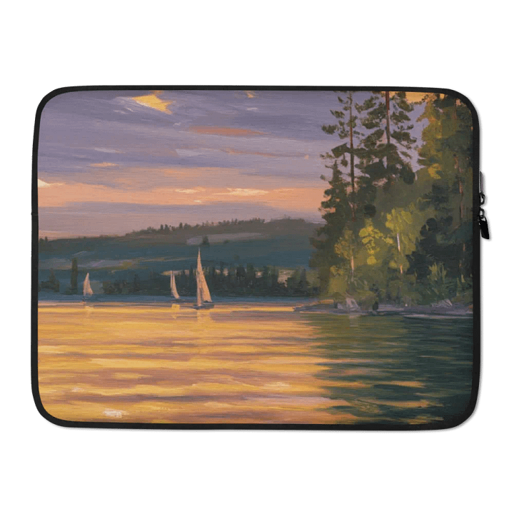 Sunset Lake Sailing, Laptop Sleeve product image (2)