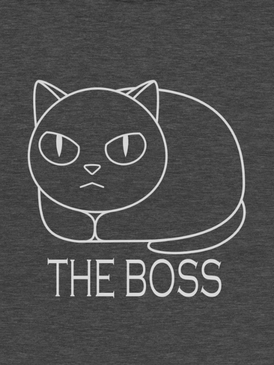The Boss Unisex Long Sleeve Tee, White Print product image (1)