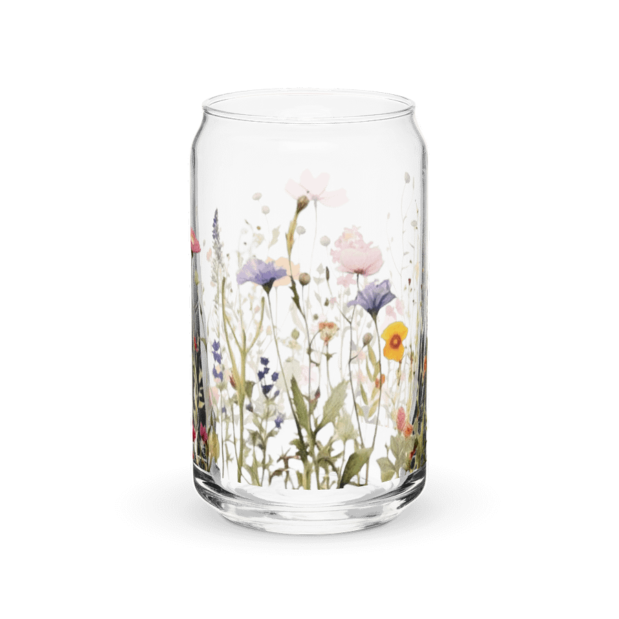 Blossom Glass: Floral Can-Shaped Glass product image (7)