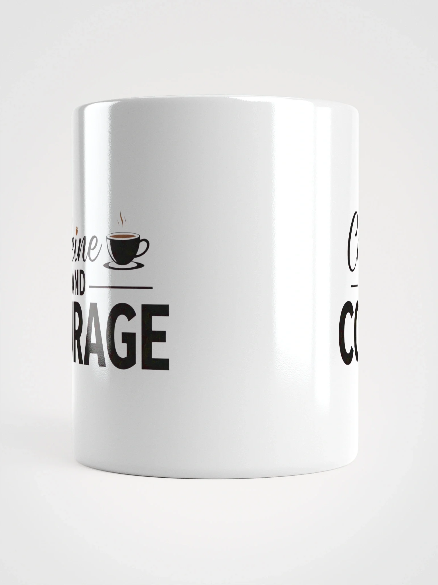Caffeine and Courage Mug – Bold Coffee Cup for Morning Motivation & Daily Inspiration product image (6)