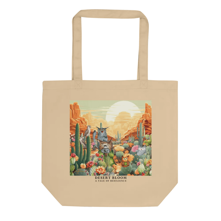 Desert Bloom: A Tale of Resilience Eco Tote Bag (Small) product image (1)