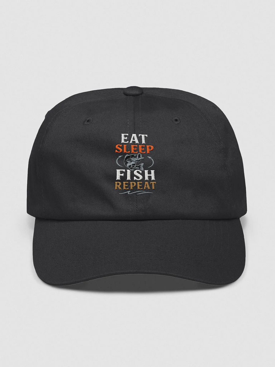 Eat Sleep Fish Repeat Dad Hat – Funny Angler Cap product image (1)