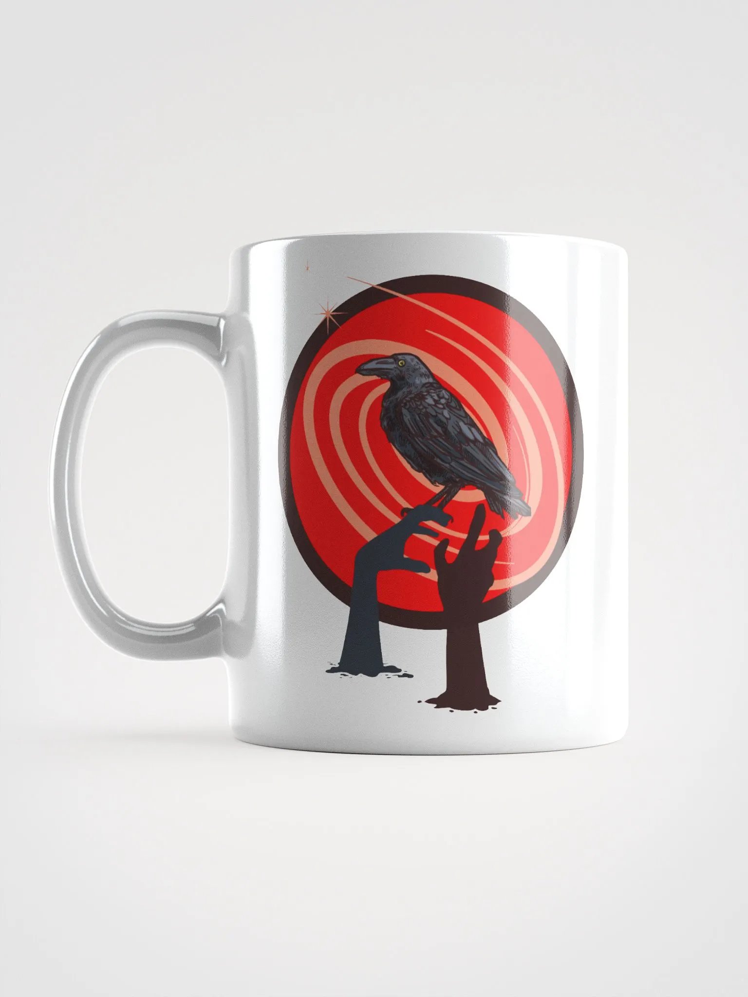 Blood Moon Zombie Raven White Mug product image (7)