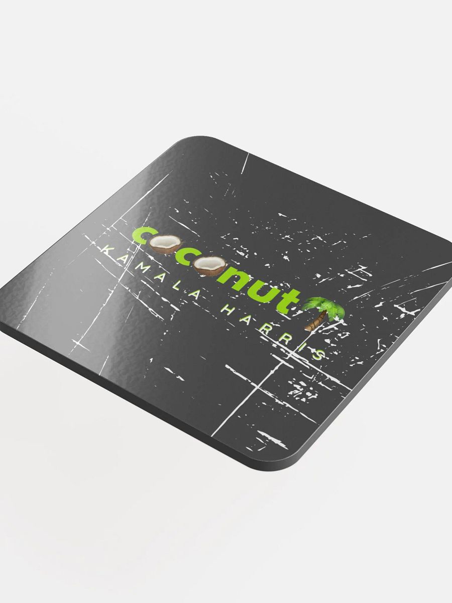 Coconut Tree x Kamala Harris Glossed Cork Coaster product image (4)