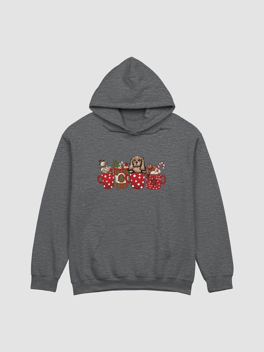 Cute Cocker Spaniel in a Christmas Cup Hooded Sweatshirt | Funny Christmas Pup in a Cup product image (4)