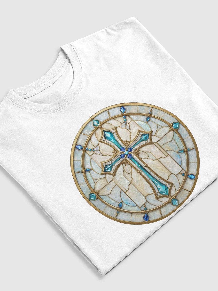 Divine Cross Stained Glass Men's Tee product image (2)
