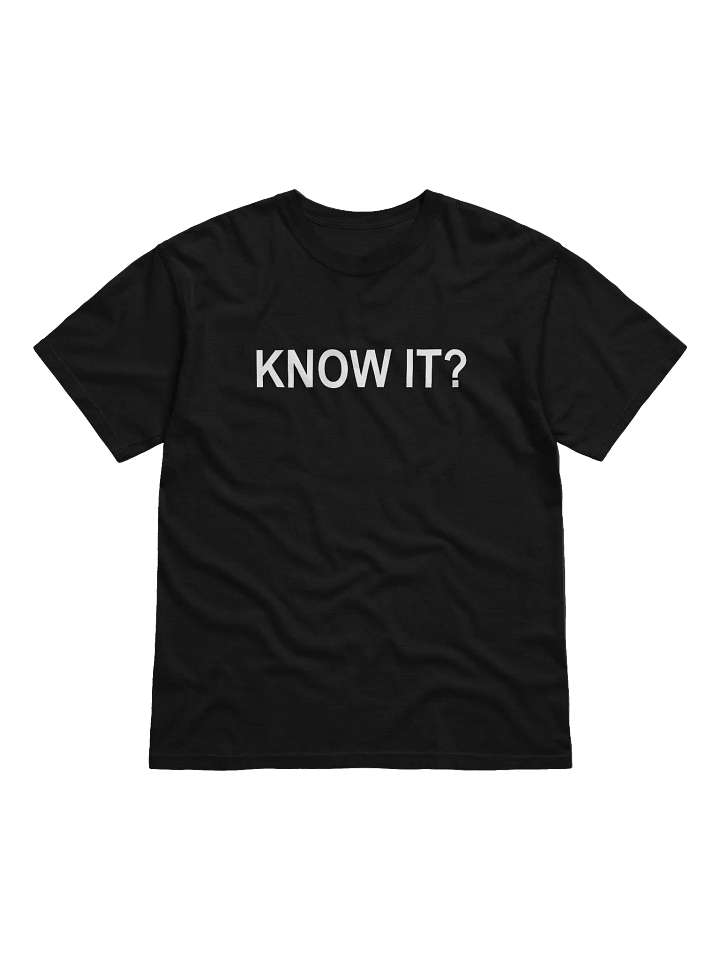 "KNOW IT" || BLACK product image (1)
