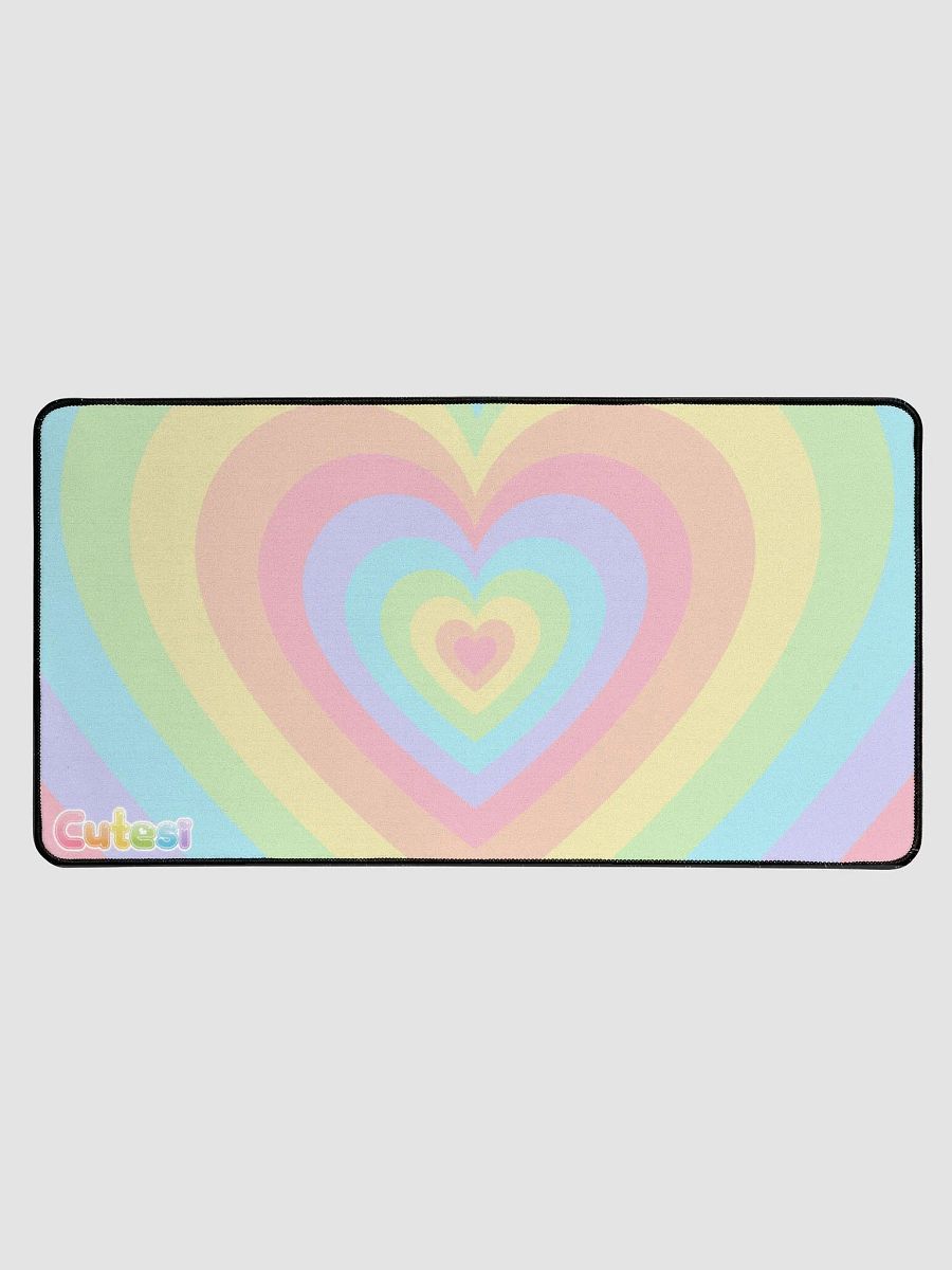 Cutesi Rainbow Heart Large Desk Mat product image (1)