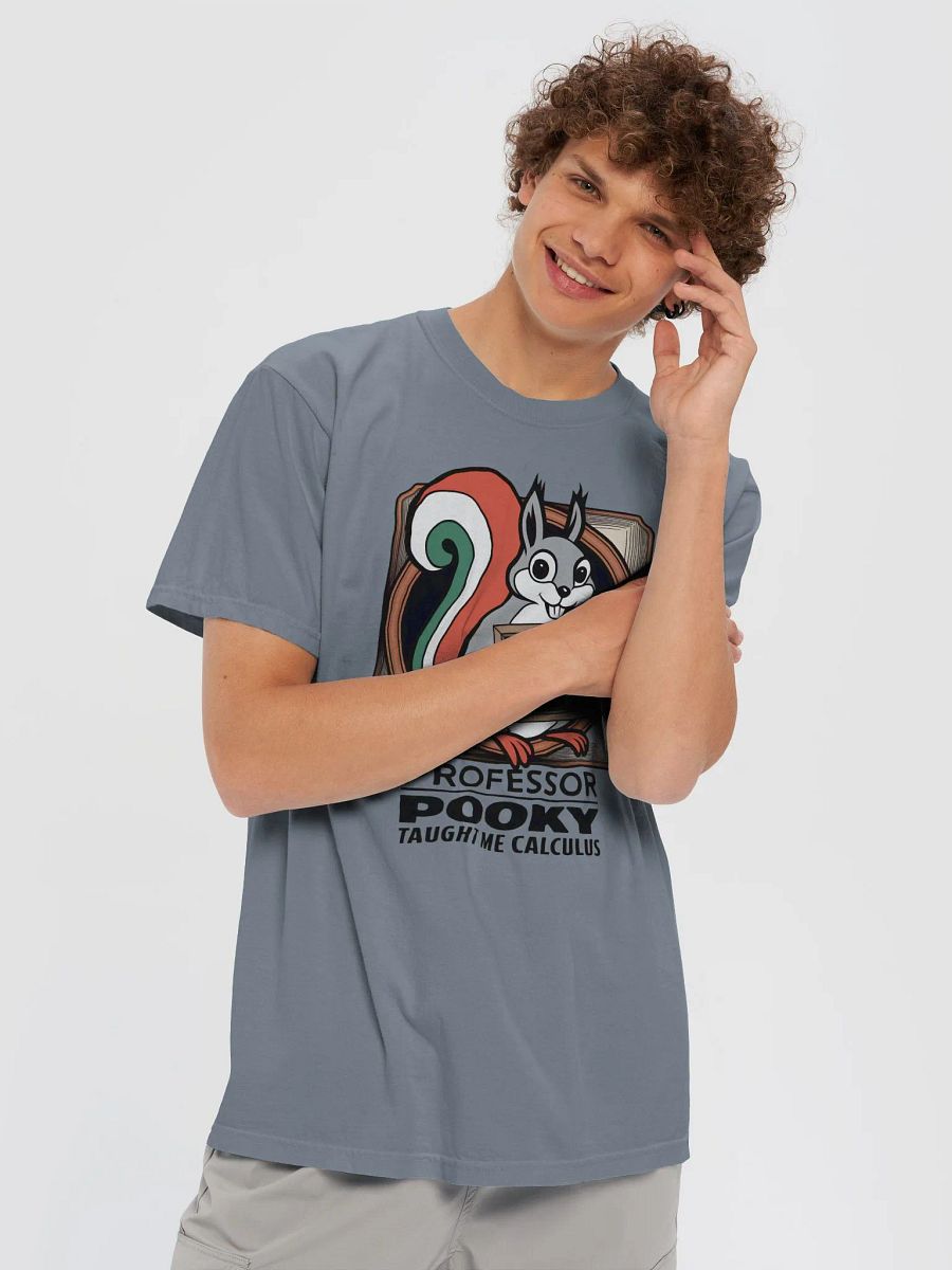 Super Soft and Comfy Traditional Tee: Professor Pooky Taught Me Calculus, Green White and Red Taill Holding Chalk Board product image (5)