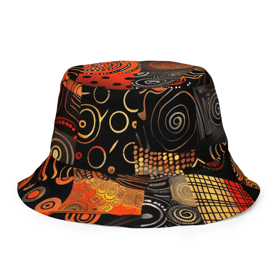 Kaleidoscope Dreams: Vibrant African Abstract Reversible Bucket Hat" product image (4)
