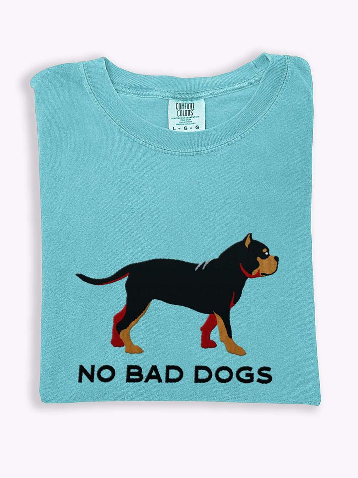 No Bad Dogs T-Shirt(Embroidered) of an American Bully(Black & Tan) product image (1)