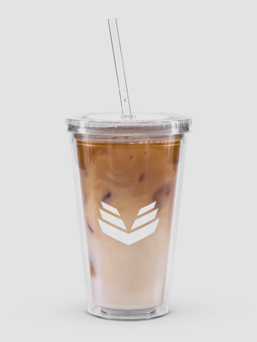 Double Wall Clear Plastic Tumbler - White product image (2)