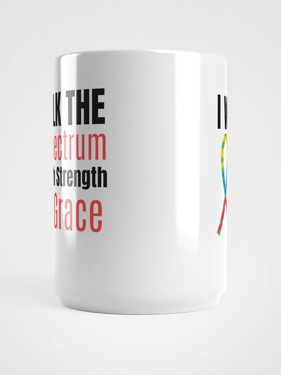 I Walk the Spectrum with Strength. White Glossy Ceramic Mug product image (5)