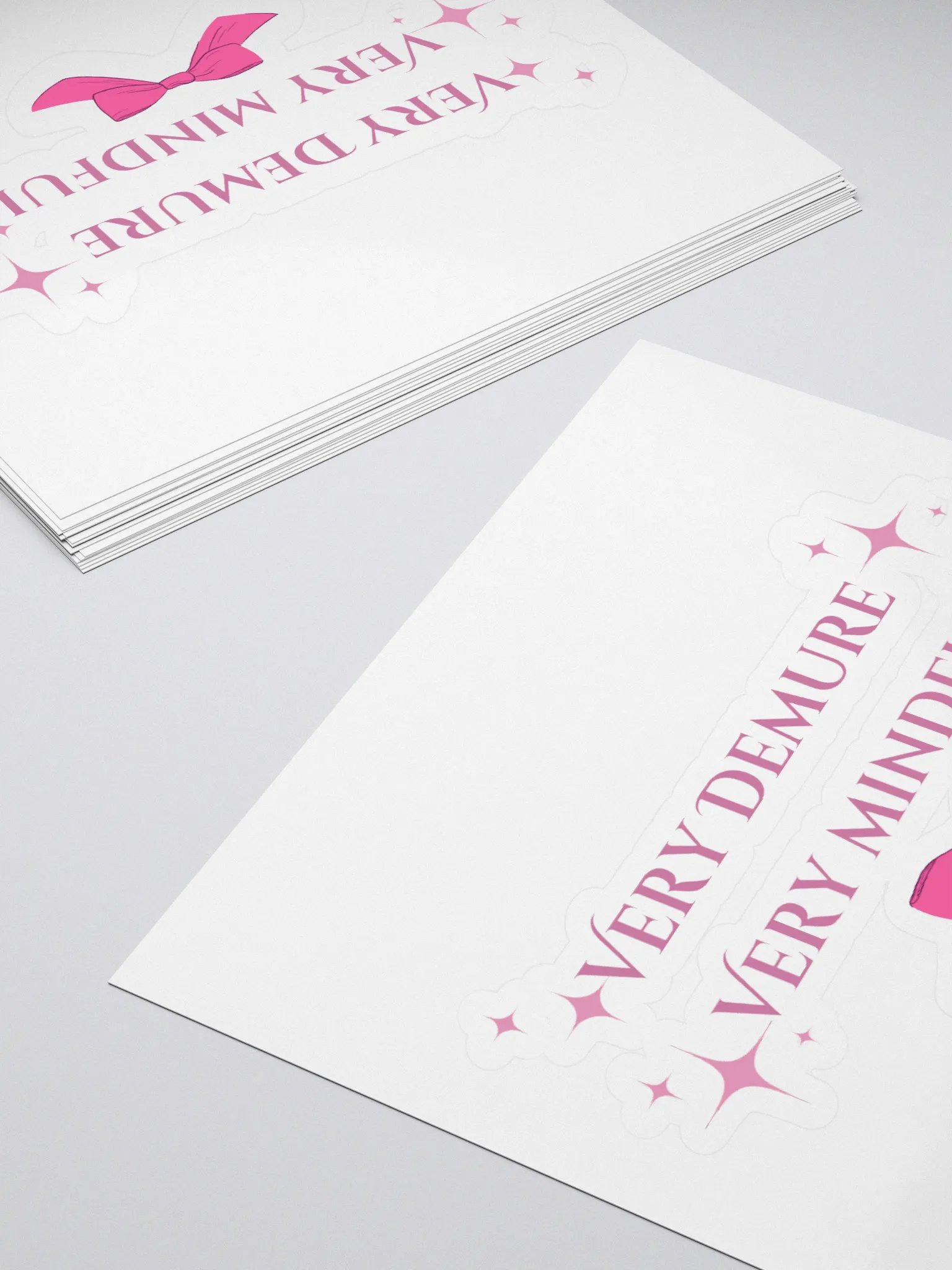 Sparkling Very Demure Kiss Cut Stickers product image (4)