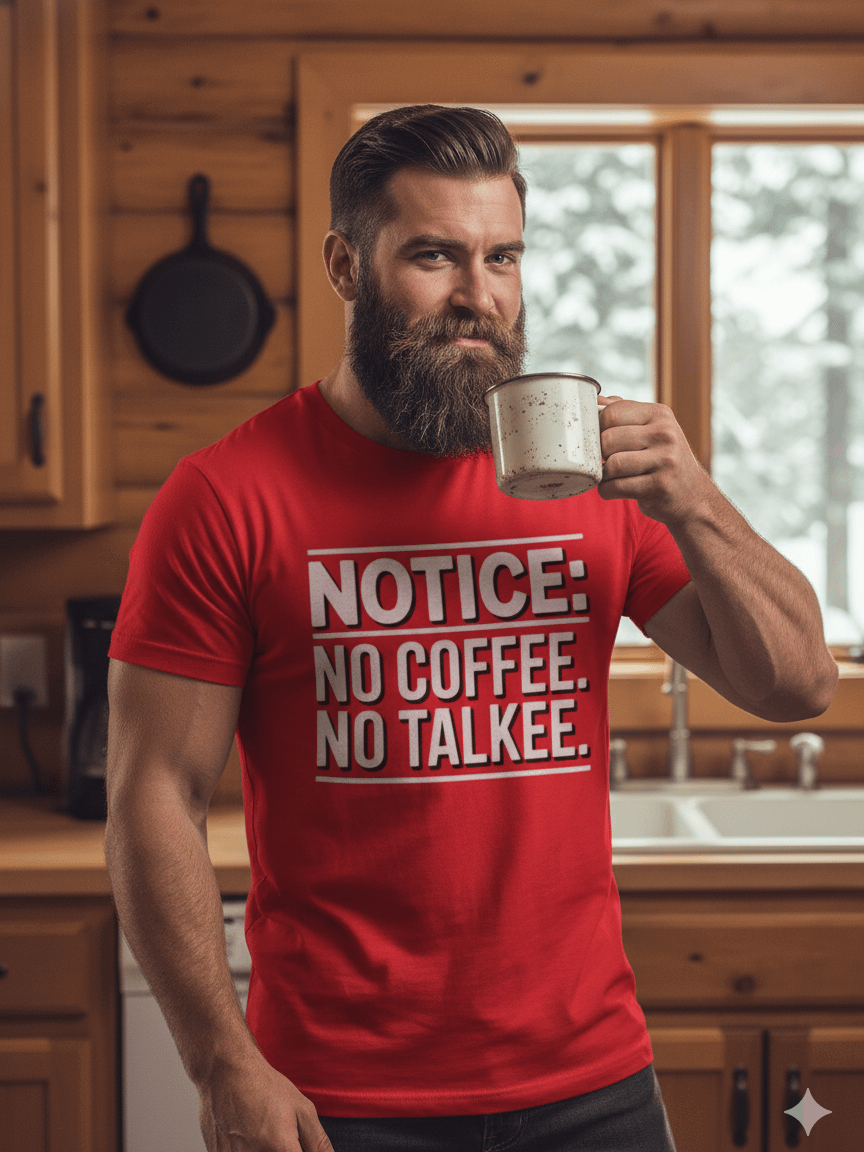 Notice: No Coffee. No Talkee. T-Shirt product image (14)