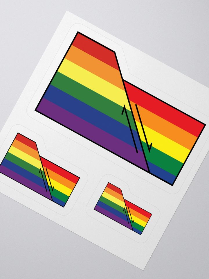 Faulted Pride Flags- Rainbow sticker product image (2)