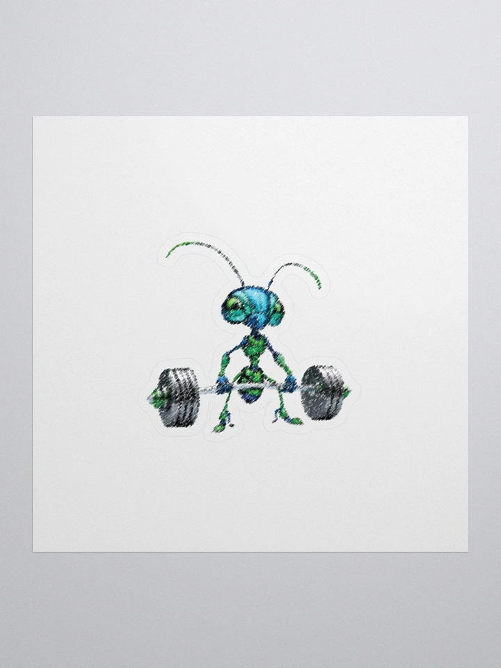 Ant Weightlifting Kiss Cut Stickers product image (1)