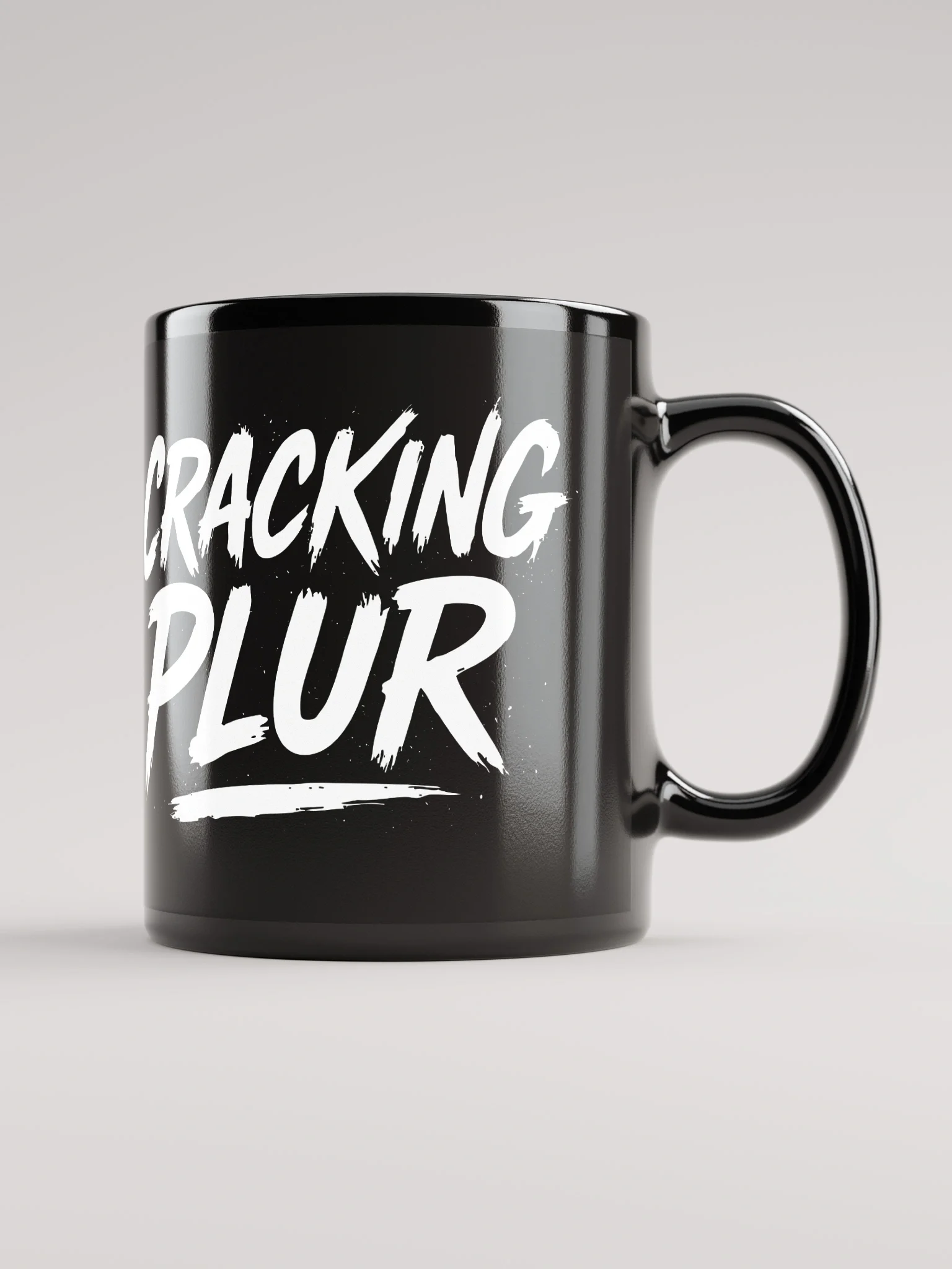 Cracking Plur Black Mug! product image (1)