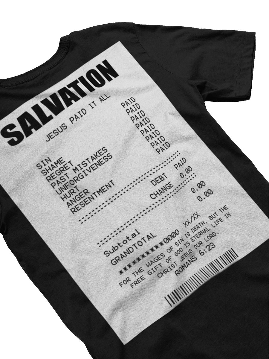 Salvation Receipt T-Shirt product image (4)