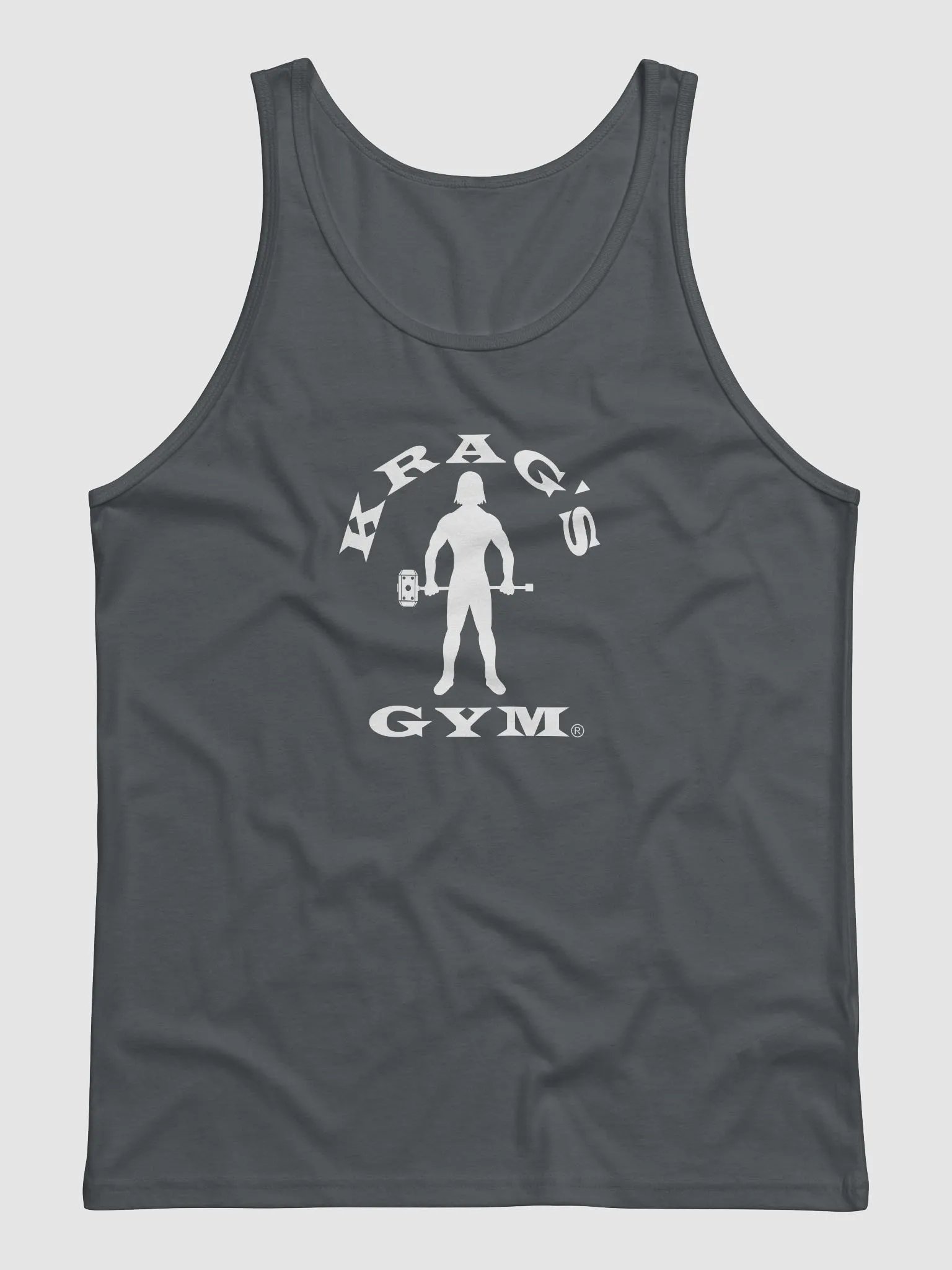 Krag's Gym Tank Top (white letter arch) product image (5)