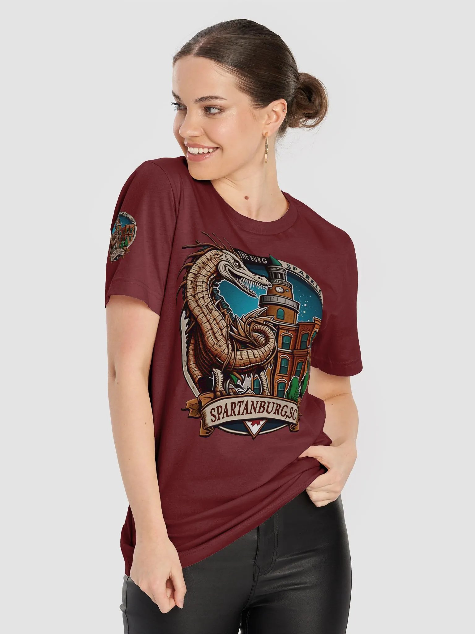 Spartanburg - South Carolina Sparkle City Dragon Tee product image (45)
