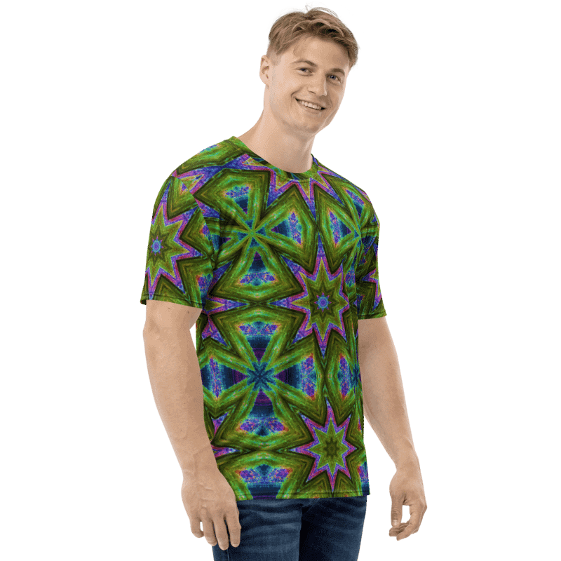 Abstract Stars and Crosses Men's Crewneck T Shirt product image (3)